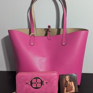 IMAN Pink Shoulder Bag & Wallet